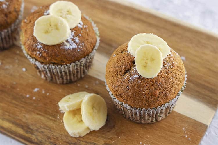 Muffin receita saudável com banana